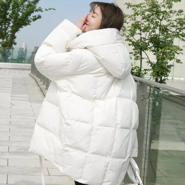 Loose Hooded Parka Jacket