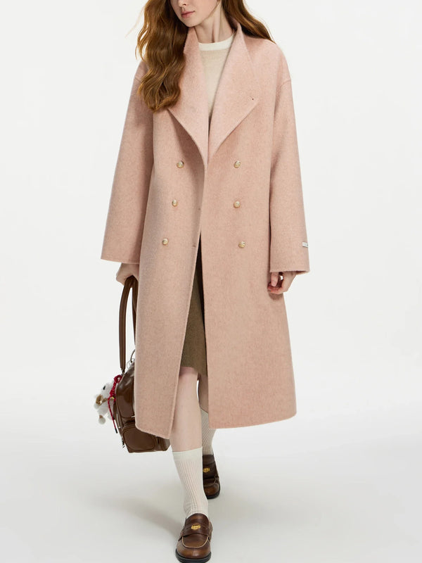 100% Wool Double Breasted Double-sided Coat