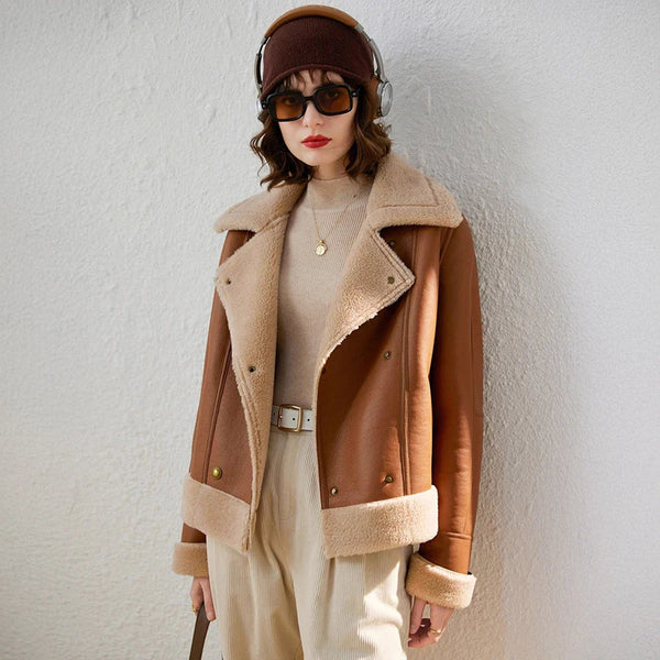 Fleece-lined Laps Casual Short Coat