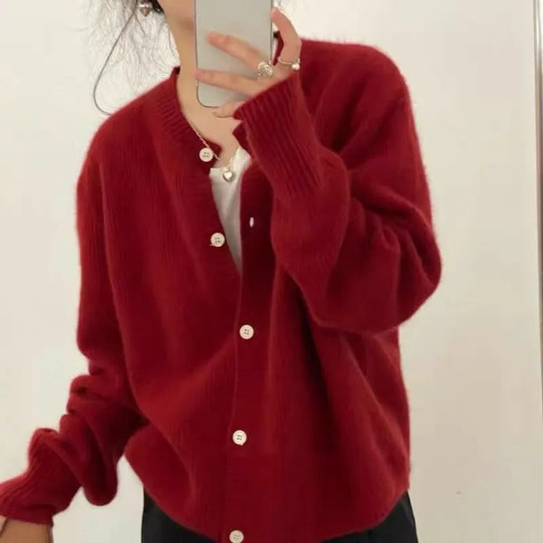 Round Neck Short Cardigan