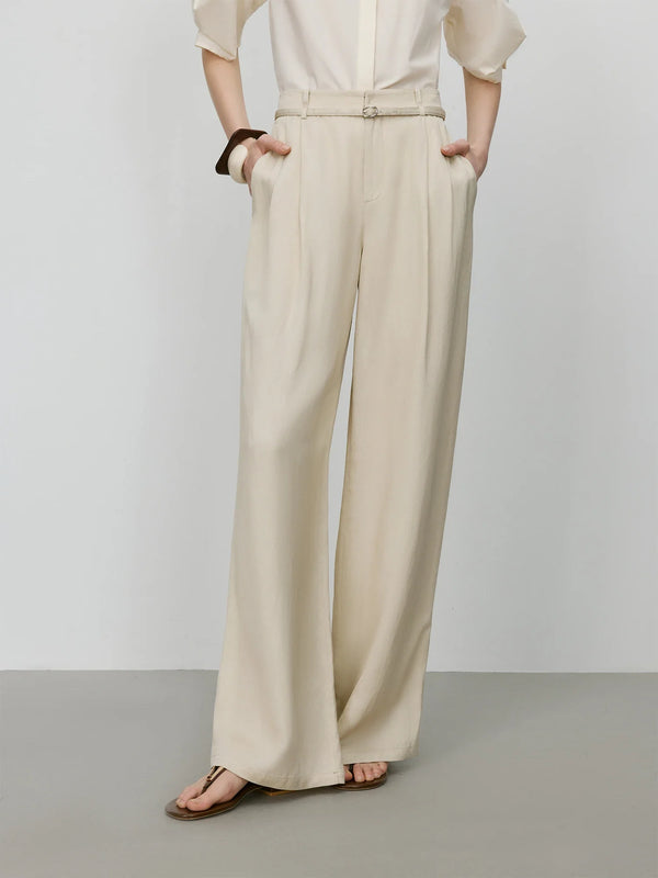 High Waist Linen Wide Leg Pants