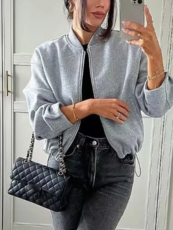 Solid Bomber Jacket