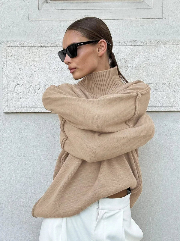 Casual Turtleneck Knitted Sweater