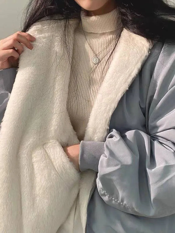 Oversized Double Sided Hooded Jacket
