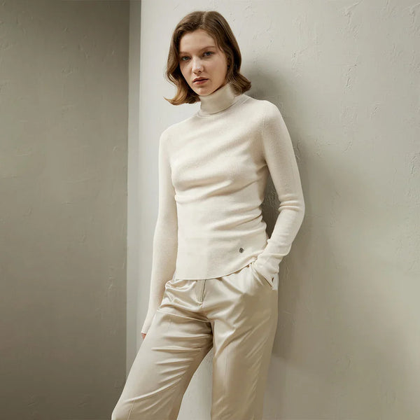 Seamless Silk-Cashmere Turtleneck Jumper