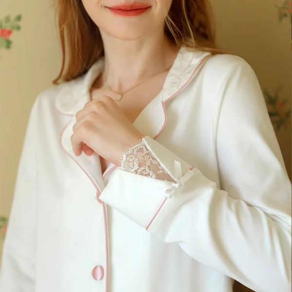 Turn-Down Collar Two-Pieces Pajamas