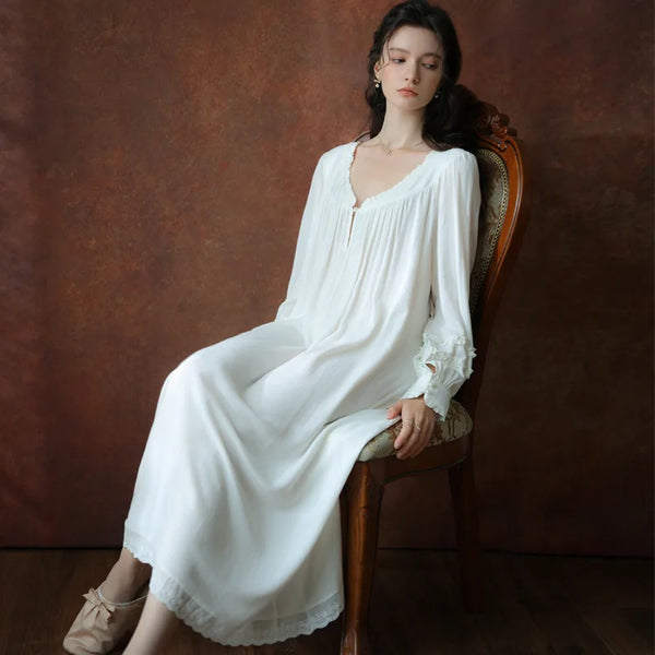 Cotton Loose V-Neck Nightdress