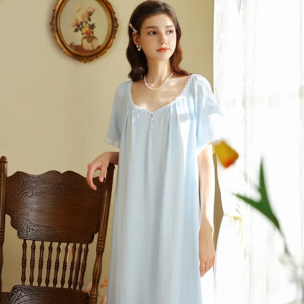 Casual Round Neck Loose Nightdress