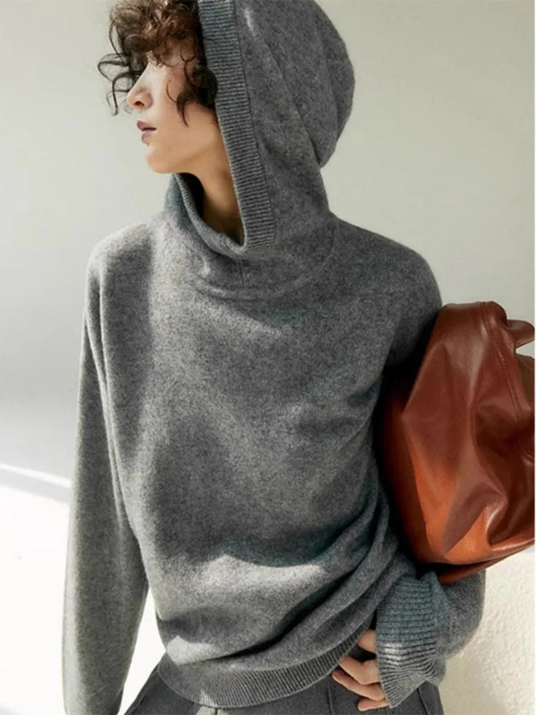 Base Knit Sweater Hoodies