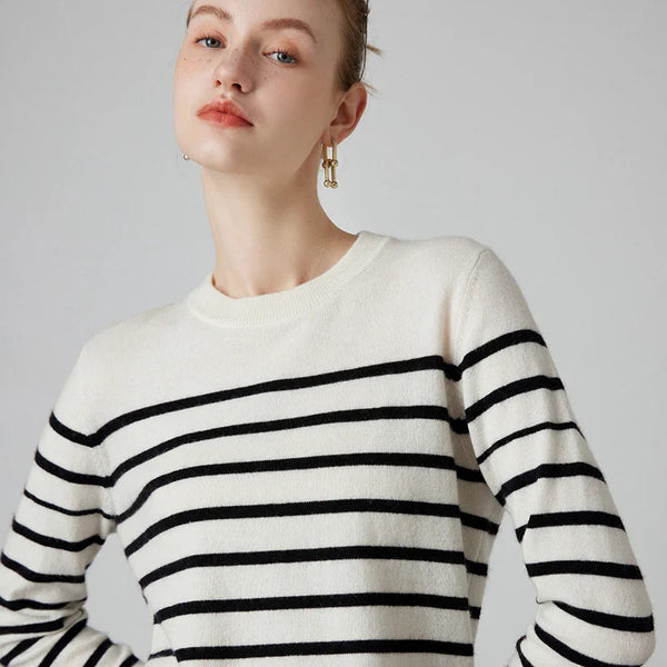 Striped  Wool  Pullover Sweater