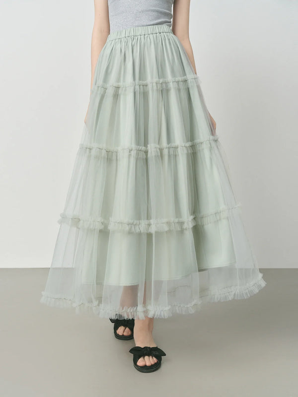 Mesh A-line Cake Skirt