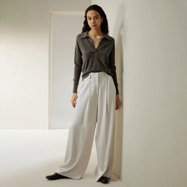 Polo Collar Cashmere Sweater