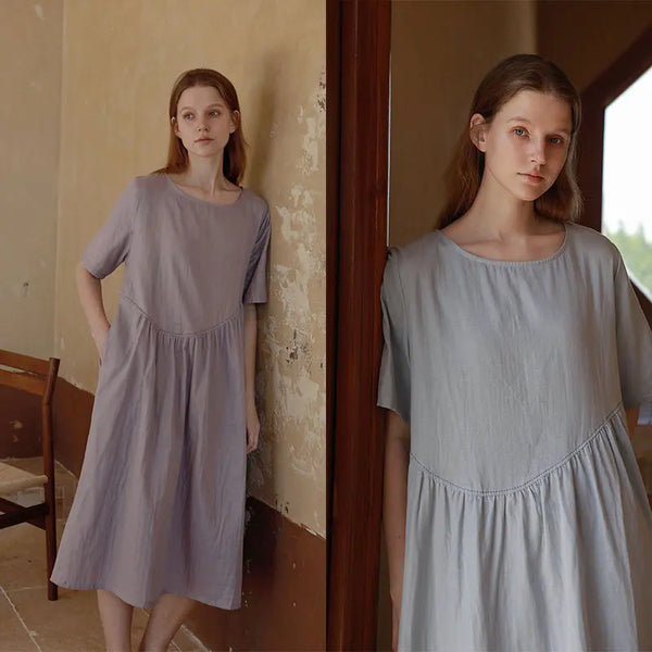 Round Neck 100% Cotton Nightdress