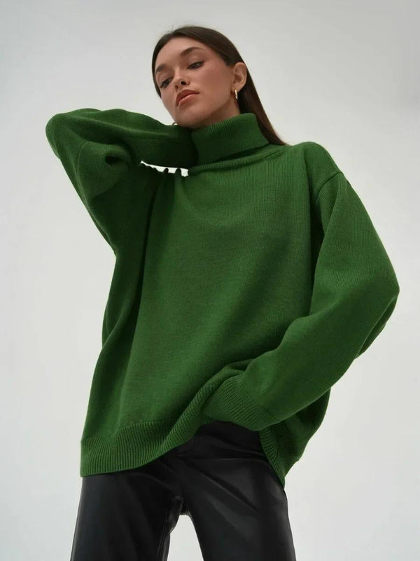 Turtleneck Oversized Pullover Sweater