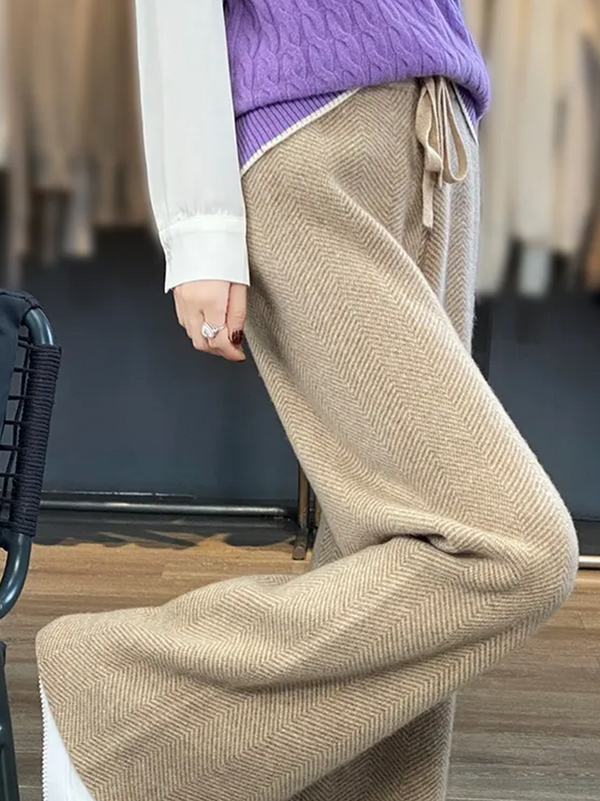 Wide-Leg Wool Pants